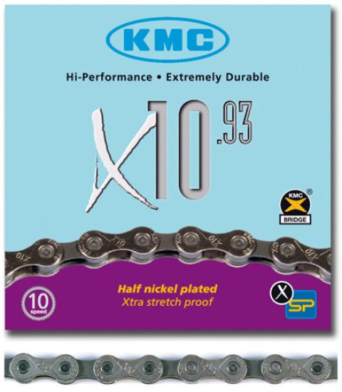 řetěz KMC X-10.93 stř/šedý, box
