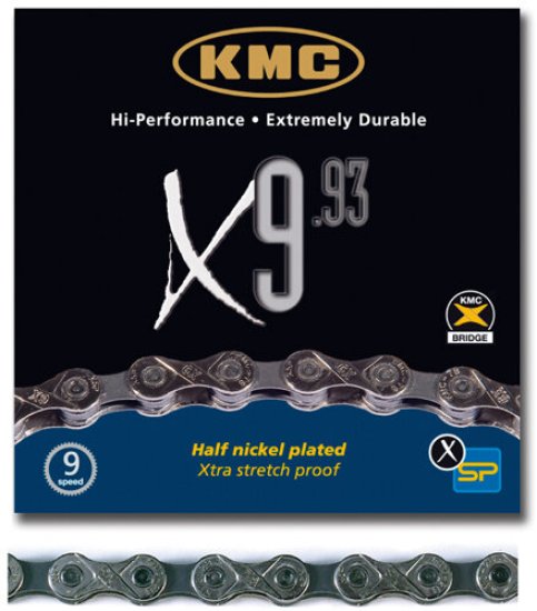 Řetěz  9 sp. KMC X9.93 SILVER BOX, 116 čl.