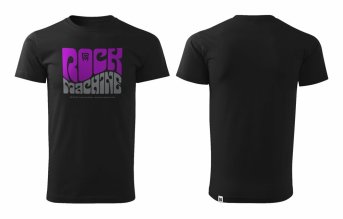 tričko ROCK MACHINE Wave černo/fialovo/stříbrné vel.L