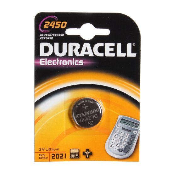 Baterie knoflíková CR 2450 Lithium Duracell blistr 1 ks