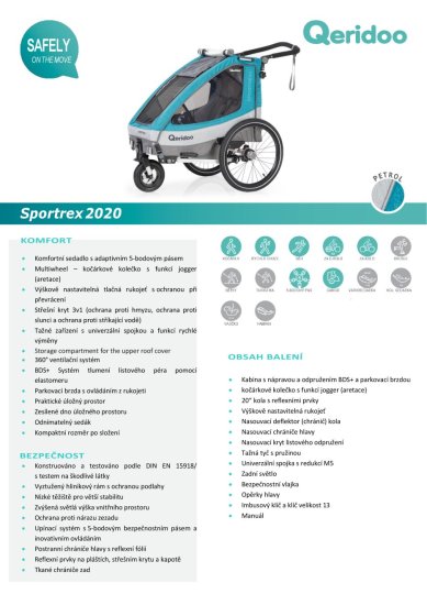 Vozík Sportrex1 - Petrol Blue
