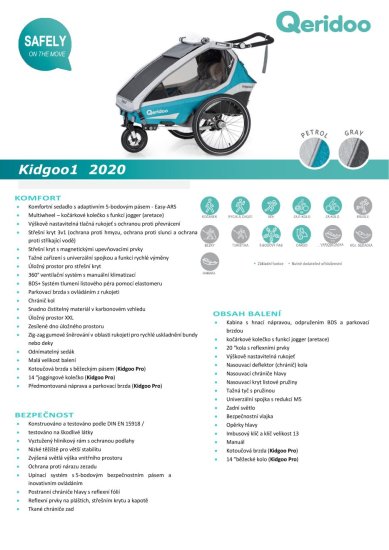 Vozík Kidgoo1 - Petrol Blue