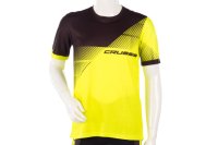 Sportovní tričko CRUSSIS, krátký rukáv, žlutá/černá, vel. 4XL