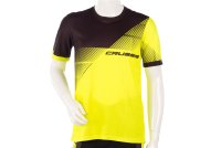 Sportovní tričko CRUSSIS, krátký rukáv, žlutá/černá, vel. S