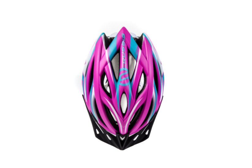 Cyklistická přilba CRUSSIS růžová neon - bílá L/XL vel.58-62