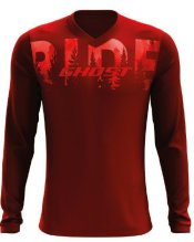 RIDE Line ➜ Dres Dlouhý rukáv - Dark Red / Red