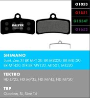 Brzdové destičky Galfer FD426G1053 - Shimano, standard, černé