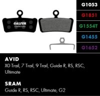 Brzdové destičky Galfer FD459G1053 - Avid, Sram standard, černé