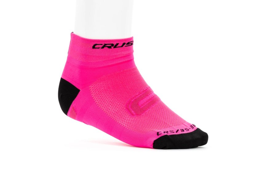 Crussis Cyklistické ponožky CRUSSIS, růžovo/černé